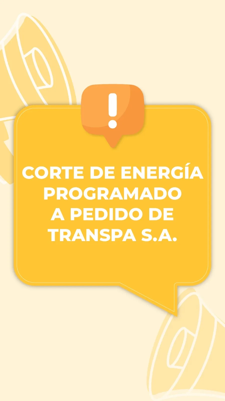 Corte de energía programado para el domingo en varios sectores de Comodoro Rivadavia