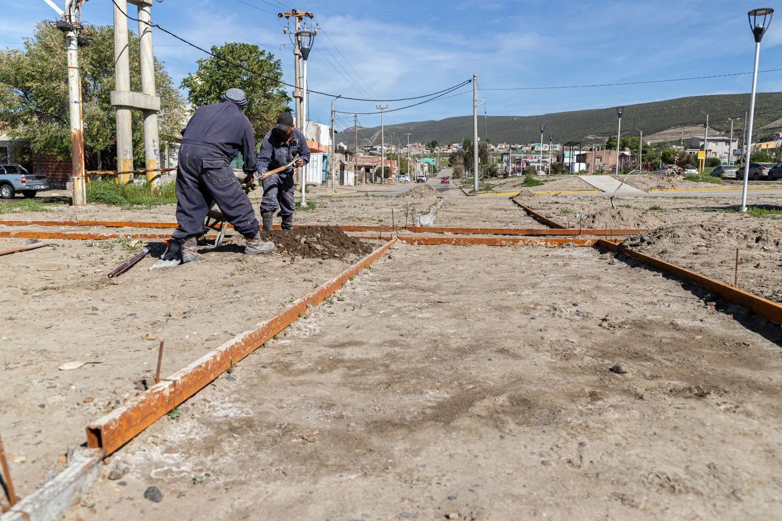 Obras en el Paseo Sugerido de zona sur: veredas, rampas y un monumento central