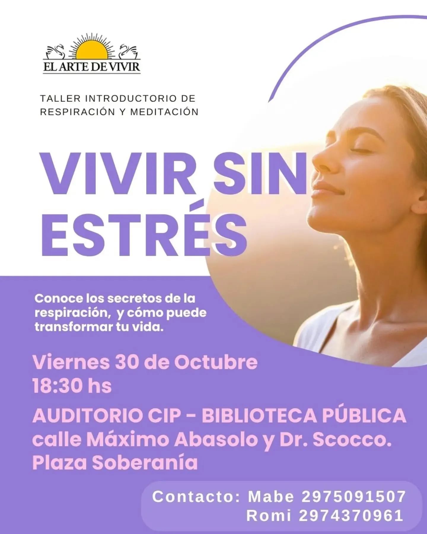 Respiración y meditación: taller abierto y sin costo en el CIP